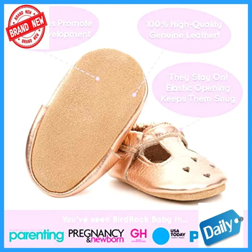 Genuine Leather Soft Sole Mary Jane Mocc for Baby Girls